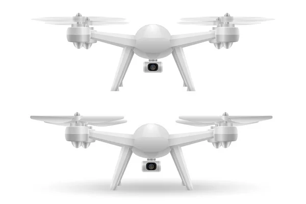 Quadcopter Légi Mobil Drone Intelligens Quadrocopter Video Fénykép Lövés Stock — Stock Vector