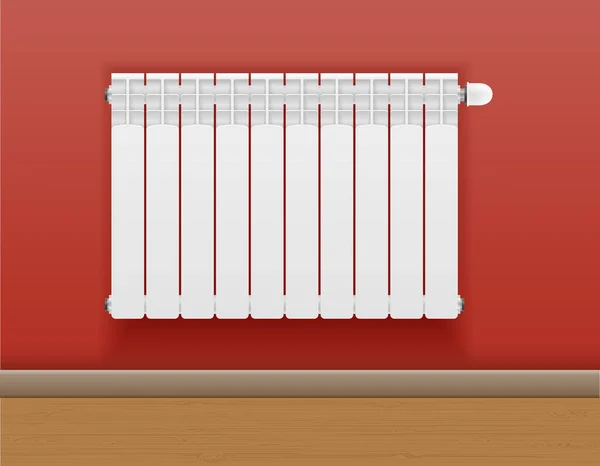 Radiator Heating Space Hot Wall Water Stock Vector Illustration — Stock Vector