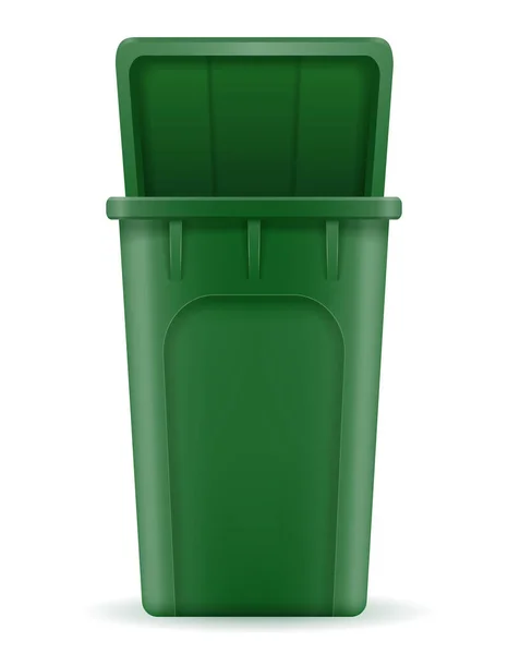 Recyclage Poubelle Seau Poubelle Illustration Vectorielle Stock Isolé Sur Fond — Image vectorielle