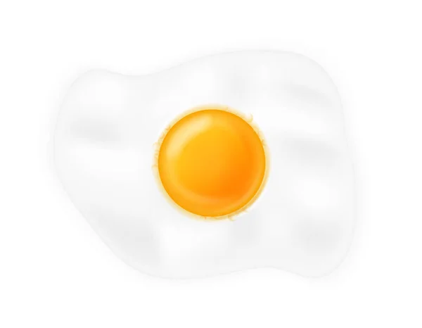 Векторная Иллюстрация Жареного Яйца Белом Фоне — стоковый вектор