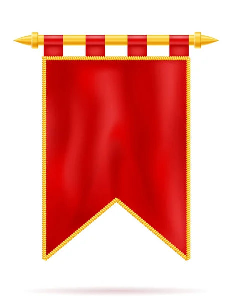 Királyi Zászló Reális Sablon Üres Üres Állomány Vektor Illustrationn Elszigetelt — Stock Vector