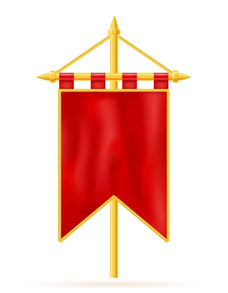 Königliche Flagge Realistische Vorlage Leer Blank Aktienvektor Illustrationn Isoliert Auf — Stockvektor