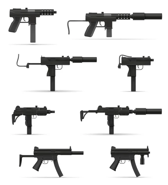 Пистолет Пулемет Пулемёта — стоковый вектор