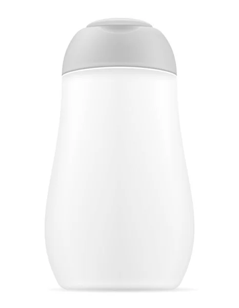 Shampoo Einer Plastikflasche Zum Waschen Von Haaren Leere Vorlage Rohling — Stockvektor