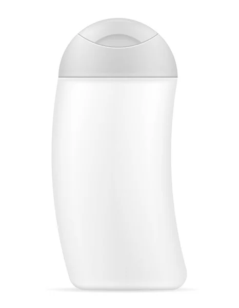 Шампунь Пластиковой Бутылке Мытья Волос Пустой Шаблон Запас Векторной Иллюстрации — стоковый вектор
