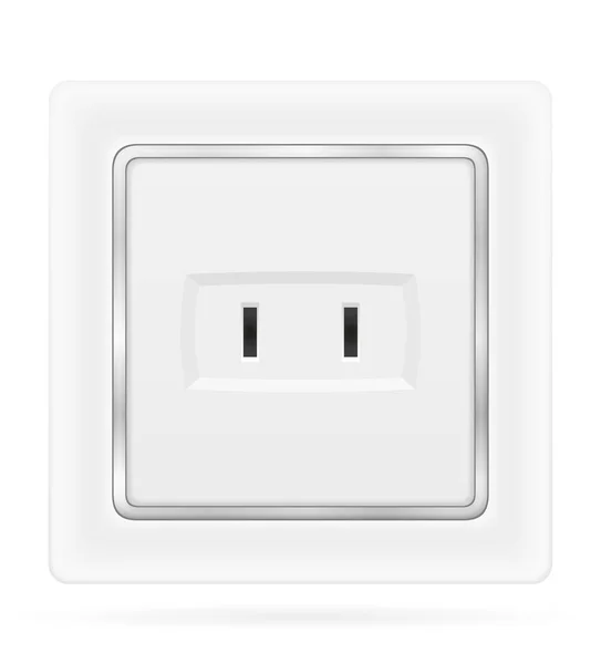 电源插座插座 用于室内电线库存矢量图 隔离于白色背景 — 图库矢量图片