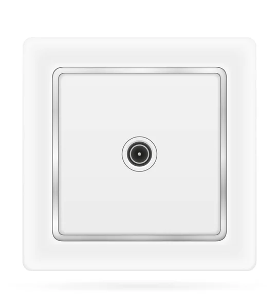 电视插座插座 用于室内电线库存矢量图 隔离于白色背景 — 图库矢量图片