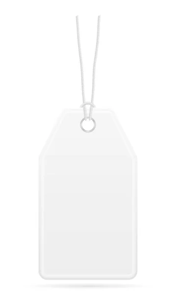 白い背景に隔離された衣類とデザインストックベクトルイラストの販売のためのタグラベル価格空のテンプレート — ストックベクタ