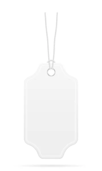 白い背景に隔離された衣類とデザインストックベクトルイラストの販売のためのタグラベル価格空のテンプレート — ストックベクタ
