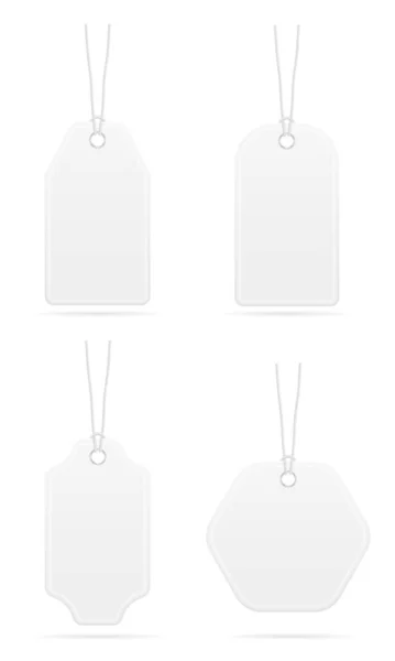 标签价格空模板销售服装和您的设计库存矢量插图隔离在白色背景 — 图库矢量图片