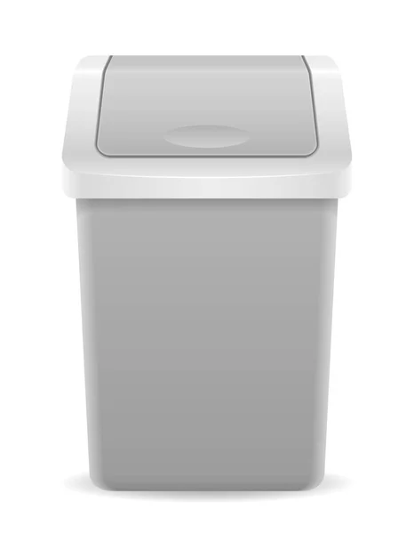 Recyclingbehälter Mülleimer Lager Vektor Illustration Isoliert Auf Weißem Hintergrund — Stockvektor