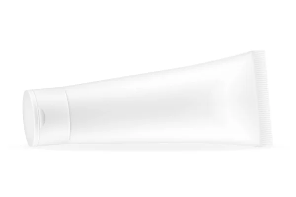 Tube Toothpaste Beach Armchair Umbrella Black Contour Silhouette Vector Illustration — Stock Vector