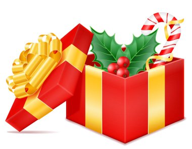 Yılbaşı, arka planda izole edilmiş hisse senedi vektör illüstrasyonu sunar