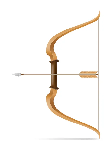 白い背景に切り離されたストックベクトルのイラストを撮影するための矢印で弓 — ストックベクタ