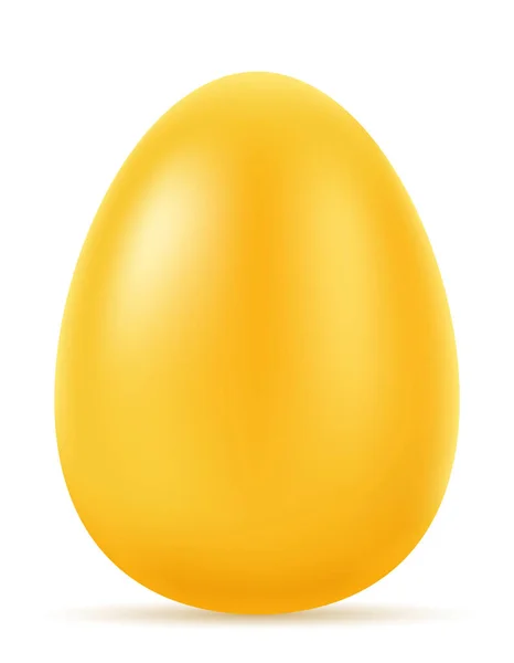 Ρεαλιστική Απεικόνιση Φορέα Χρυσό Αυγό Απόθεμα Απομονώνονται Λευκό Φόντο — Διανυσματικό Αρχείο