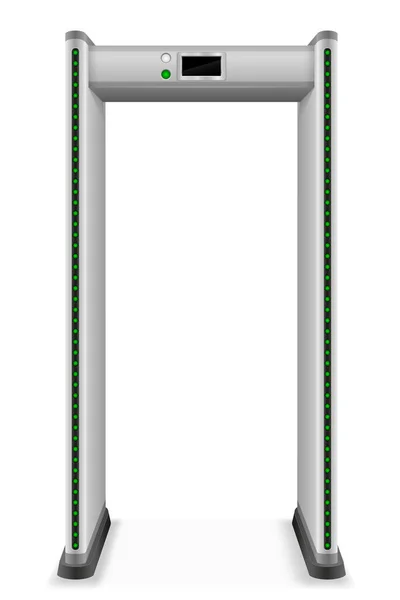 Metalen Detector Frame Voorraad Vector Illustratie Geïsoleerd Witte Achtergrond — Stockvector