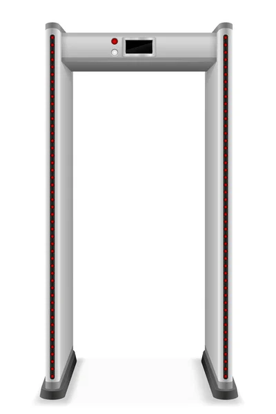 Illustration Vectorielle Cadre Détecteur Métal Isolé Sur Fond Blanc — Image vectorielle