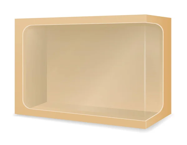 包装货物用褐色纸板箱和白色背景上孤立的礼品盒矢量图解 — 图库矢量图片