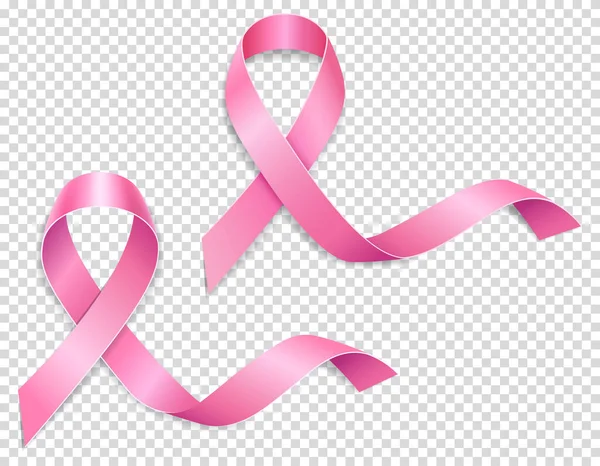 Rosa Band Symbol För Bröstcancer Sjukdom Vektor Illustration Isolerad Bakgrunden — Stock vektor