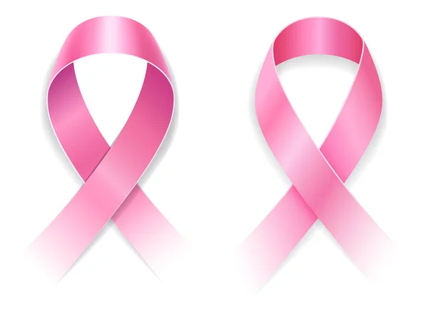 Rosa Band Symbol För Bröstcancer Sjukdom Vektor Illustration Isolerad Bakgrunden — Stock vektor