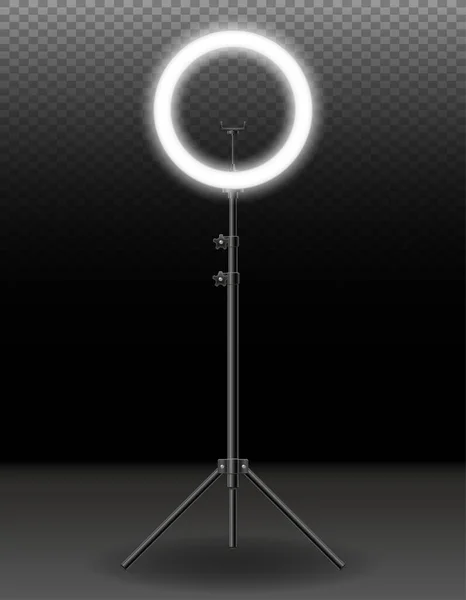 Lampe Flash Pour Selfie Tir Blogueurs Illustration Vectorielle Isolé Sur — Image vectorielle
