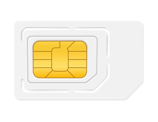 Karty Sim Chip Wykorzystania Cyfrowej Komunikacji Telefony Czas Ilustracja Białym — Wektor stockowy