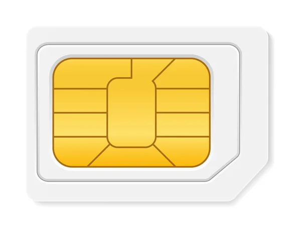 Sim Kaart Chip Voor Gebruik Digitale Communicatie Telefoons Voorraad Vector — Stockvector