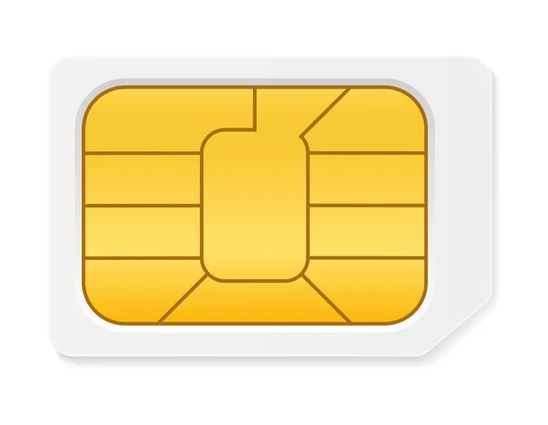 Sim Card Chip Für Den Einsatz Digitalen Kommunikationstelefonen Aktienvektordarstellung Isoliert — Stockvektor