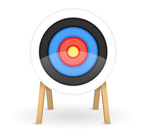 Target Shooting Arrow Bow Stock Vector Illustration Isolated White Background — Stock Vector