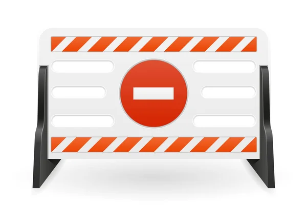 Road Barriers Restrict Traffic Transport Stock Vector Illustration Isolated White — Stock Vector
