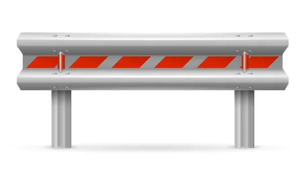 道路屏障限制交通车辆矢量图解在白色背景下隔离 — 图库矢量图片