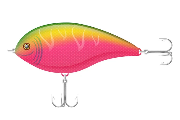 Έγχρωμη Πλαστική Ταλάντωση Τριπλό Γάντζο Για Την Αλίευση Ψάρια Διανυσματική — Διανυσματικό Αρχείο