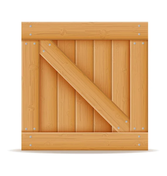 Holzkiste Für Die Lieferung Und Den Transport Von Waren Aus — Stockvektor