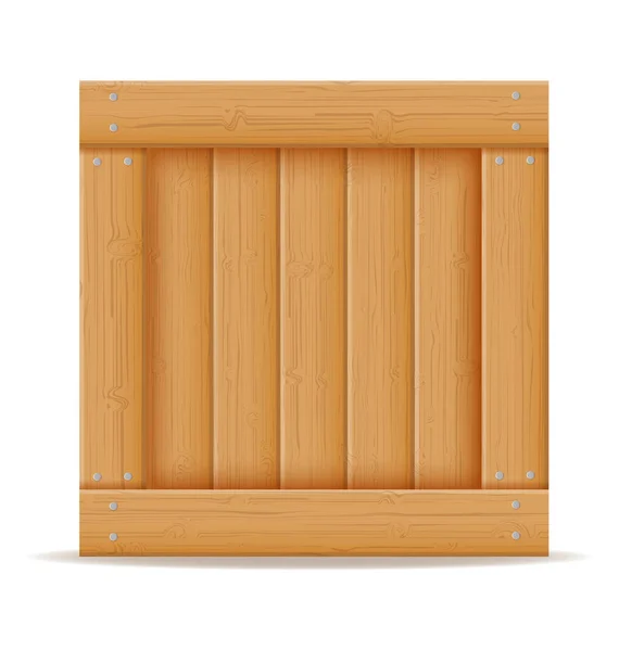 Drewniane Pudełko Dostawy Transportu Towarów Drewna Kreskówki Wektor Ilustracja Izolowane — Wektor stockowy