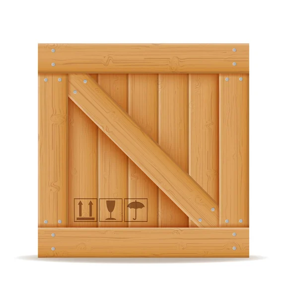 Ξύλινο Κιβώτιο Για Την Παράδοση Και Μεταφορά Εμπορευμάτων Από Ξύλο — Διανυσματικό Αρχείο
