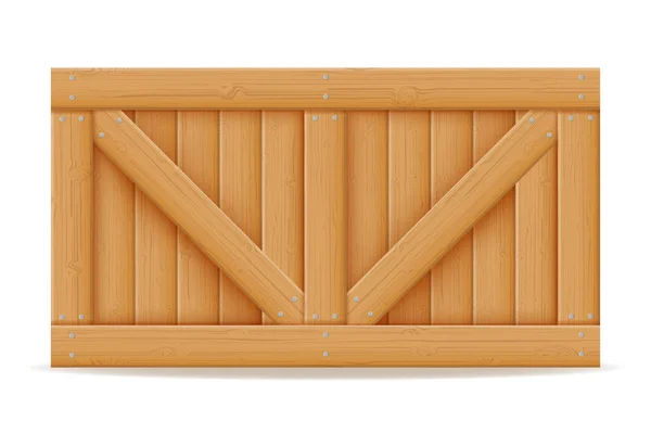 Holzkiste Für Die Lieferung Und Den Transport Von Waren Aus — Stockvektor