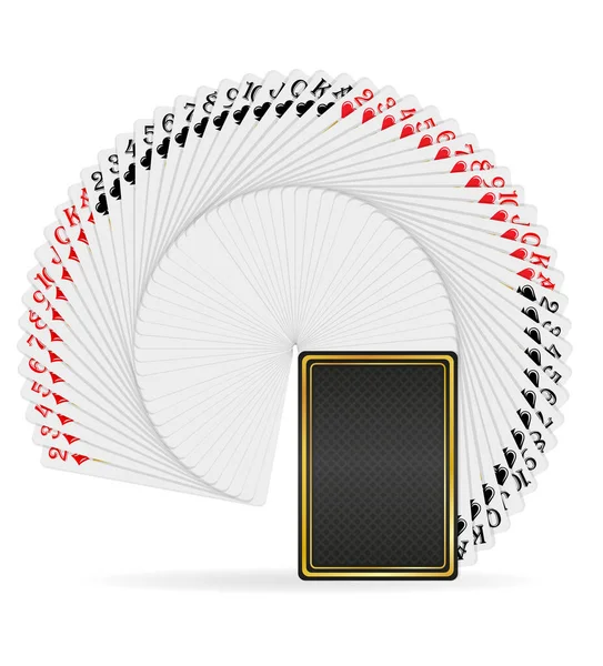 Cartões Casino Para Jogos Azar Ilustração Vetorial Isolado Fundo Branco —  Vetores de Stock