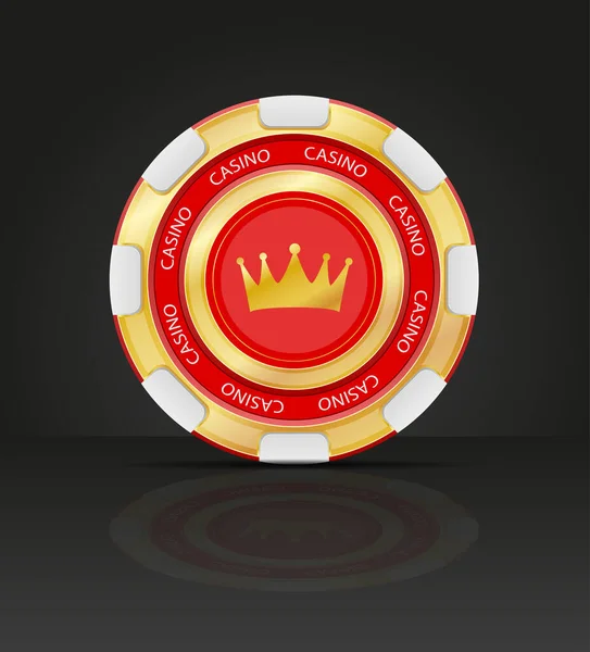 Casino Jeux Jetons Illustration Vectorielle Isolé Sur Fond Blanc — Image vectorielle