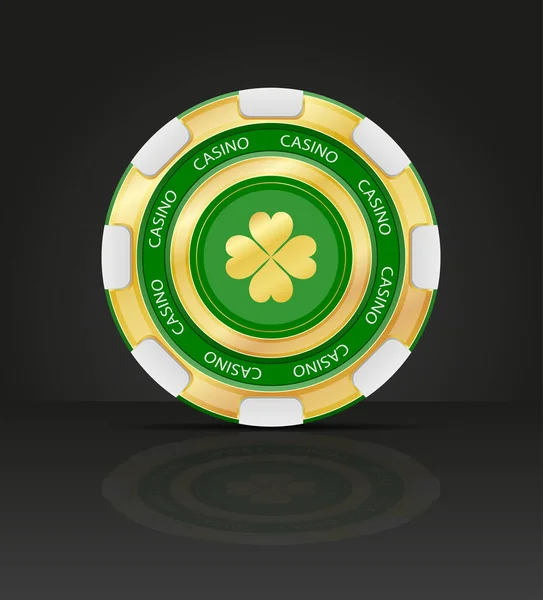 Casino Gambling Chips Vector Illustration Isolated White Background — Stock Vector