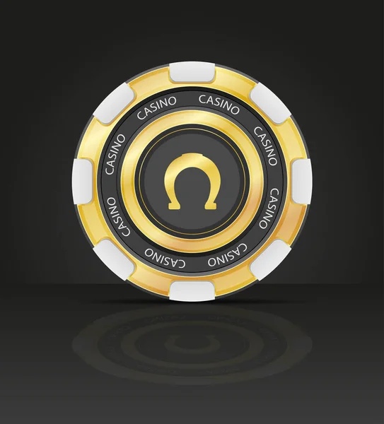Casino Jeux Jetons Illustration Vectorielle Isolé Sur Fond Blanc — Image vectorielle