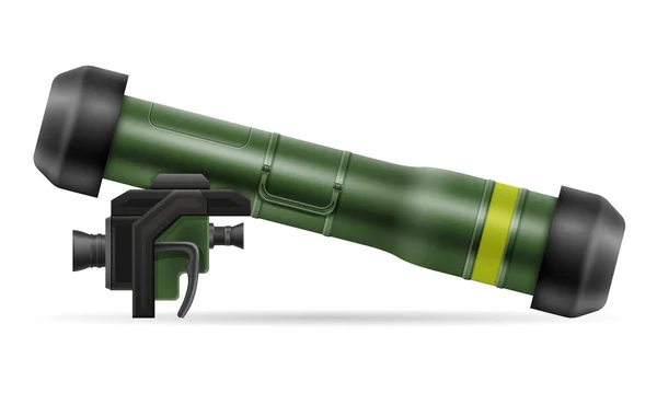 Illustration Vectorielle Système Missile Portable Main Isolé Sur Fond Blanc — Image vectorielle