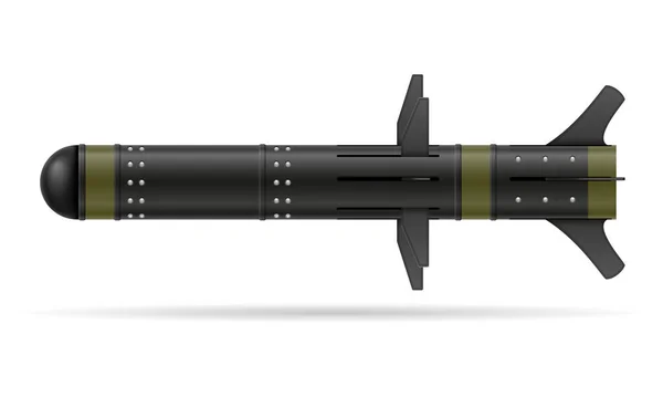 Hand Tragbares Raketensystem Vektor Illustration Isoliert Auf Weißem Hintergrund — Stockvektor