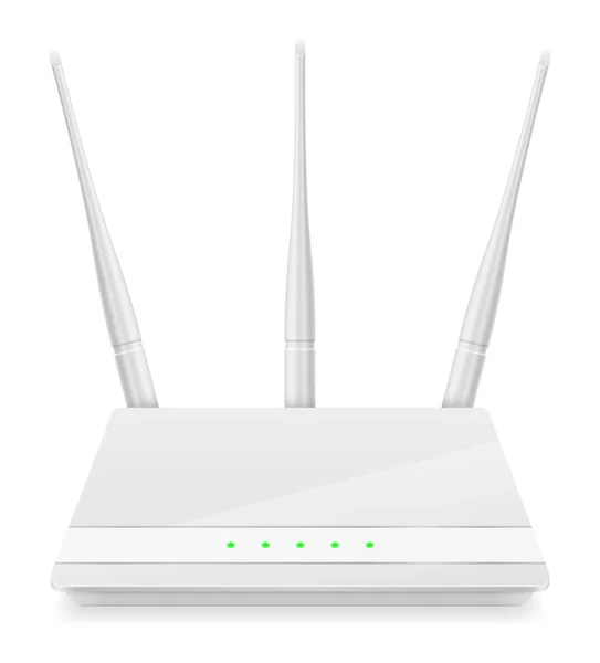 Wifi Router Voor Internet Transmissie Vector Illustratie Geïsoleerd Witte Achtergrond — Stockvector