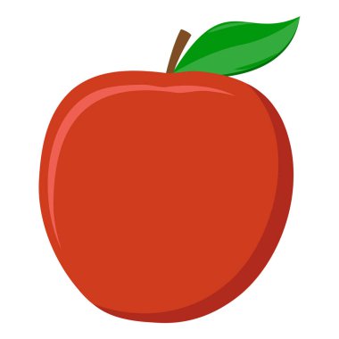 apple fruit food flat icon vector illustration isolated on white background