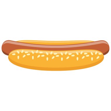 hot dog food flat icon vector illustration isolated on white background