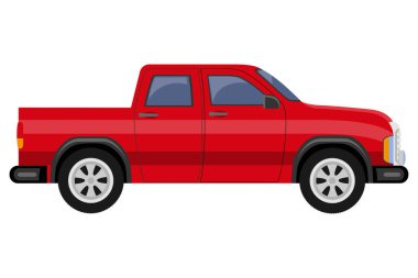 transport for the transportation of goods or passengers flat icon vector illustration isolated on white background