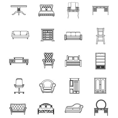 furniture for home domestic vector illustration isolated on white background
