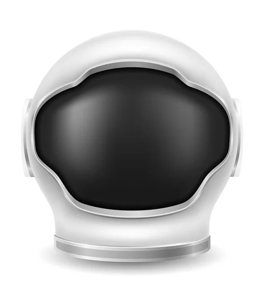 Űrhajós Sisak Űrhajó Repülési Vektor Illusztráció Elszigetelt Fehér Alapon — Stock Vector