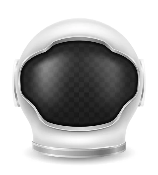 Casco Astronauta Espacial Para Nave Espacial Vuelo Vector Ilustración Aislado — Vector de stock