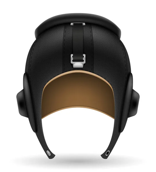 レトロなスタイルのパイロットヘルメットベクトルイラストベクトルイラスト白の背景に隔離 — ストックベクタ